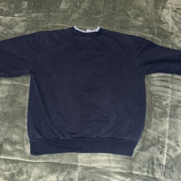 Decorated Originals Sweatshirt Womens Large Navy Blue Winter Snowflakes Pullover - Picture 2 of 8